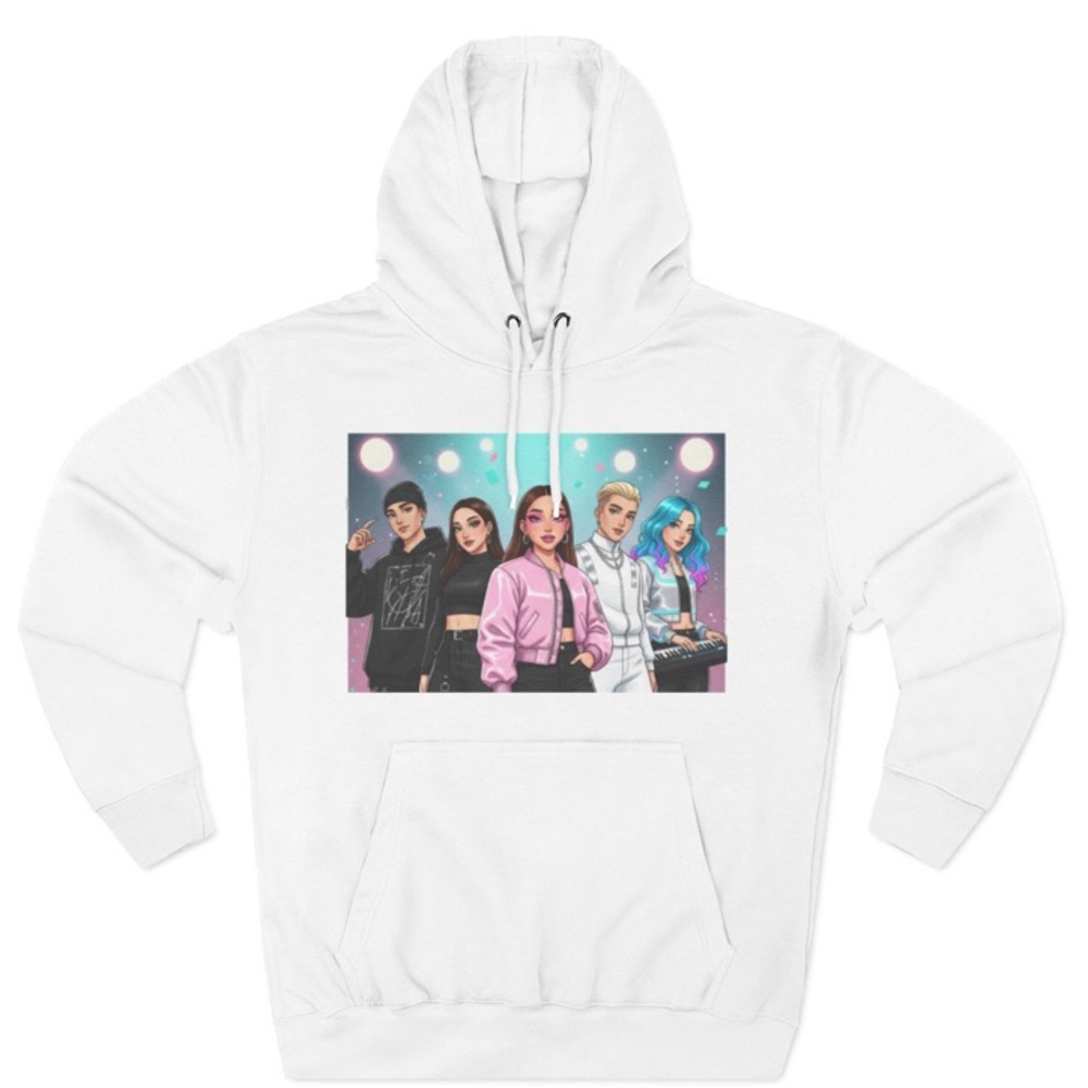 White Hoodie with Graphic Print